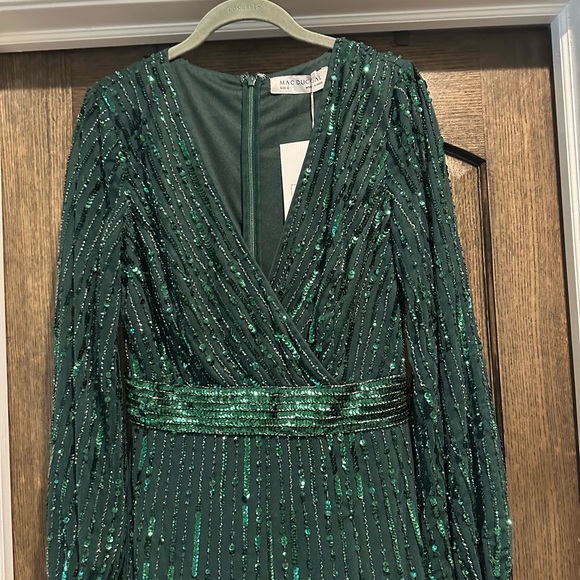 Mac Duggal Elegant Green Sequin Dress - Picture 6 of 7